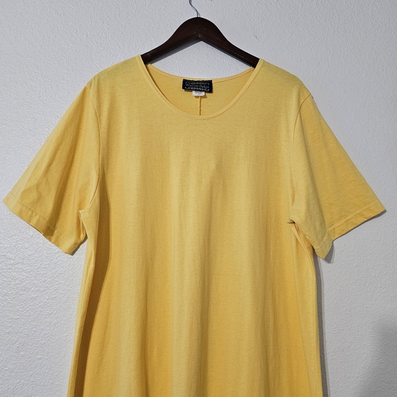 FINAL SALE Vintage Willow Ridge yellow maxi dress size 1X 90's graphic Y2K - Picture 2 of 7